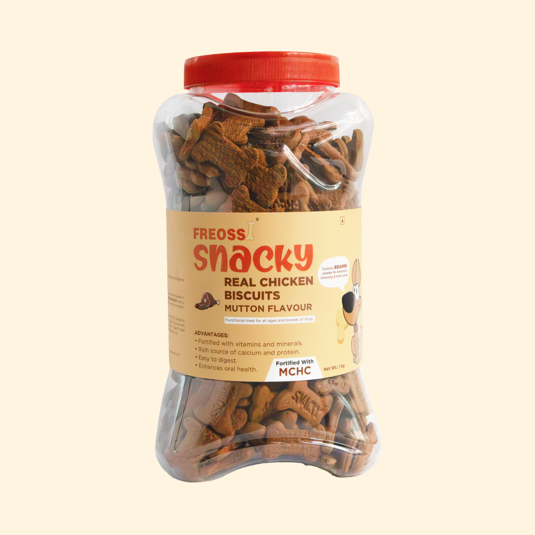 Snacky Real Chicken Functional Dog Biscuits - Mutton Flavour