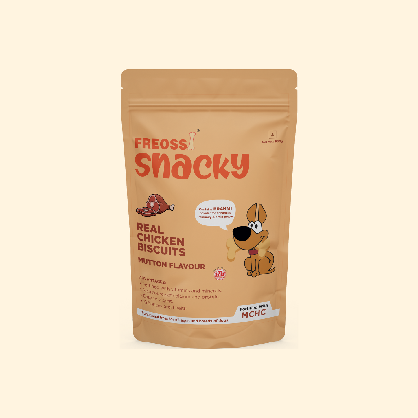 Snacky Real Chicken Functional Dog Biscuits - Mutton Flavour